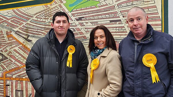 The Lee Green team outside Hither Green station