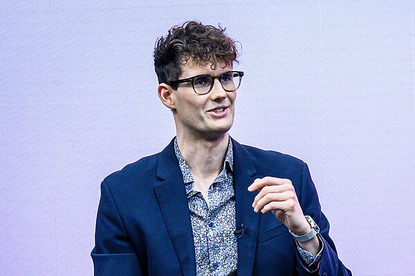 Josh Matthews speaking at the UN COP26 event