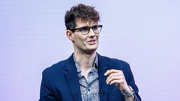 Josh speaking at COP26